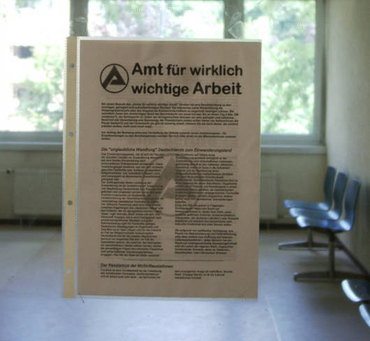 Flugblatt im Arbeitsamt